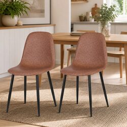 Set of 2 Retro Dining Chairs for Kitchen and Lounge