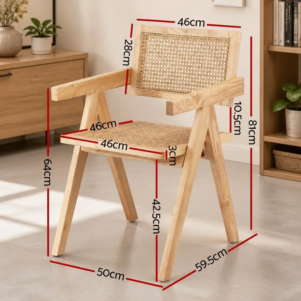 Wooden Rattan Seat Dining Chair