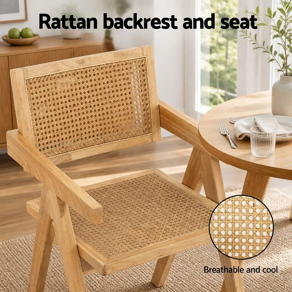 Wooden Rattan Seat Dining Chair