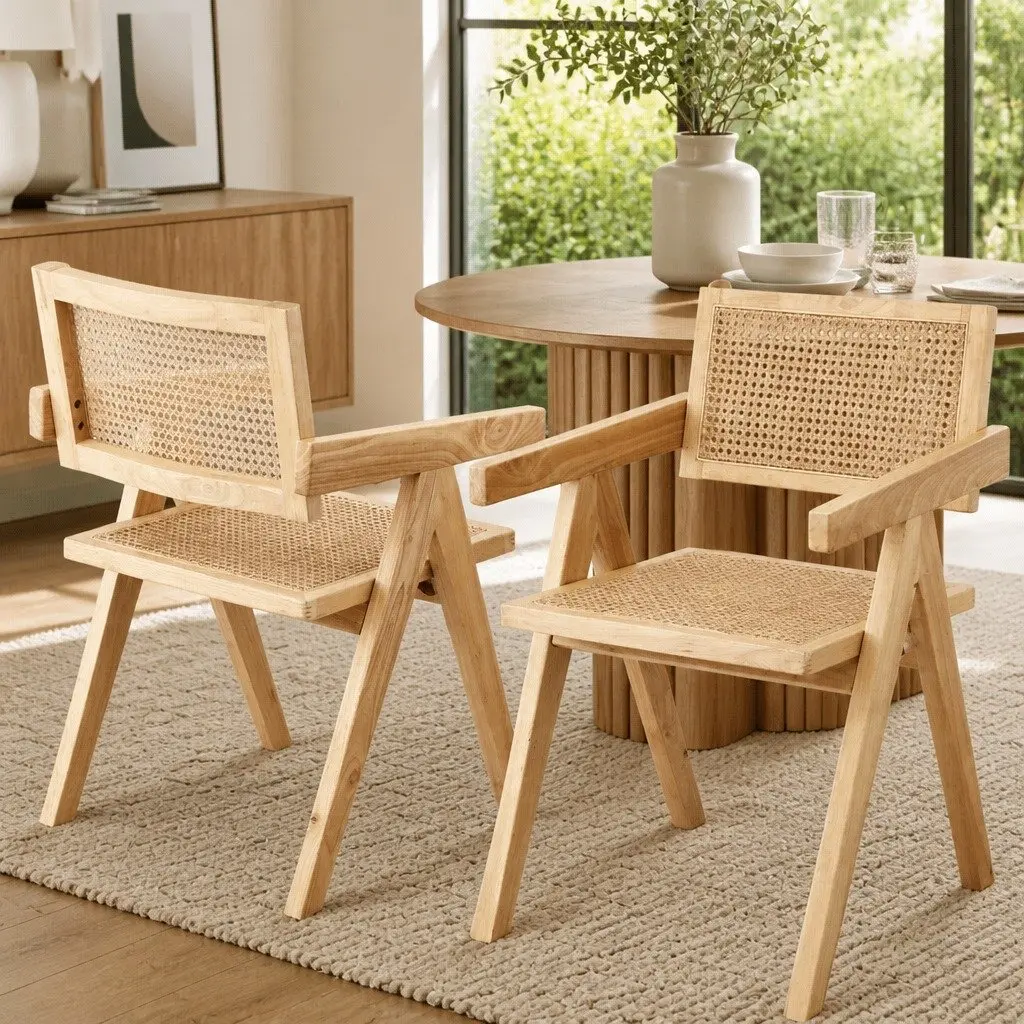 Wooden Rattan Seat Dining Chair