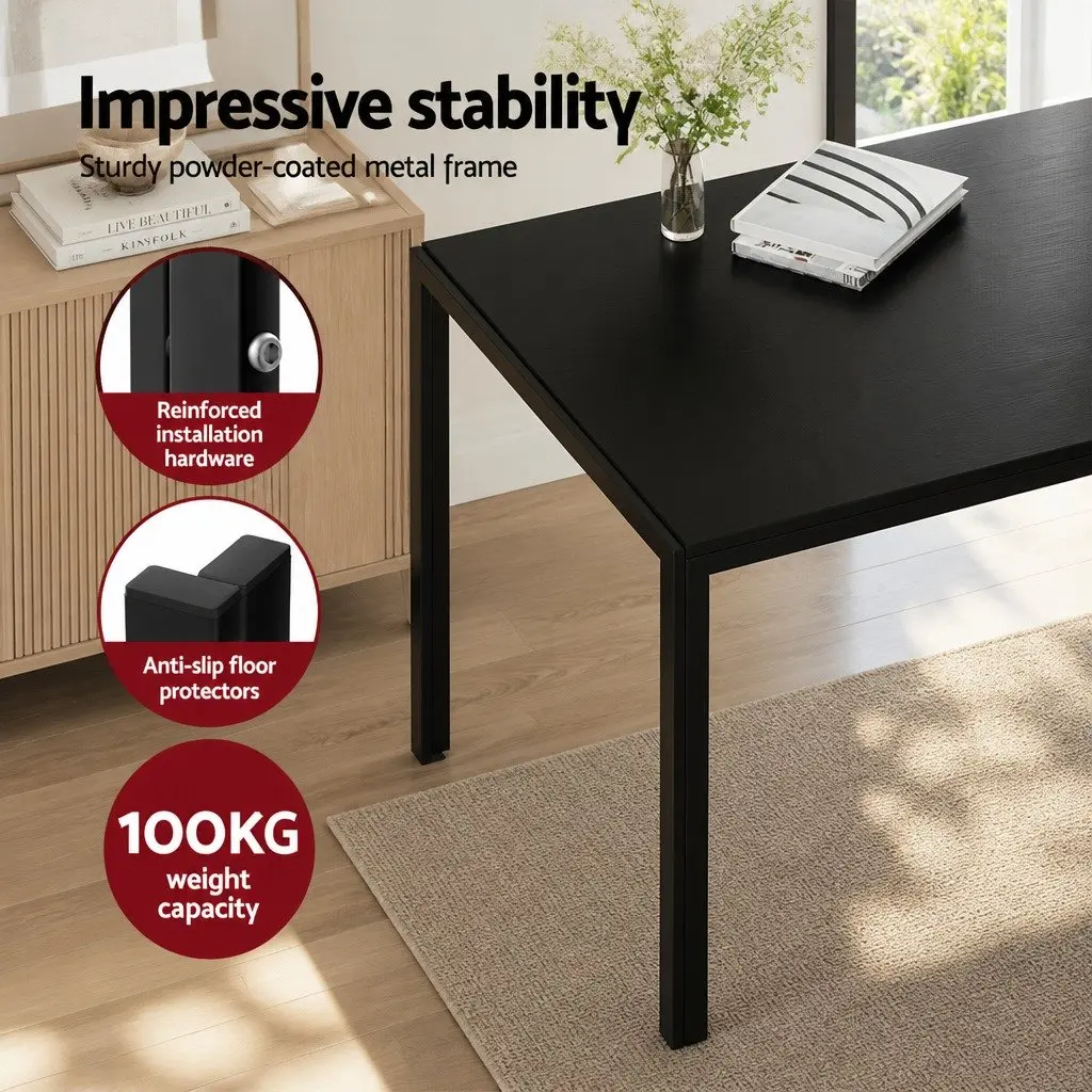 7 Piece Dining Set Rectangular Table and 6 Chairs Kitchen Dining Room Furniture
