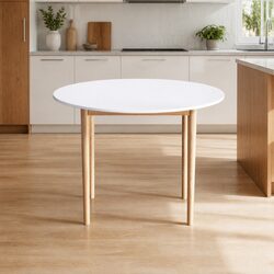 Nordic Style Round Dining Table 108CM in White