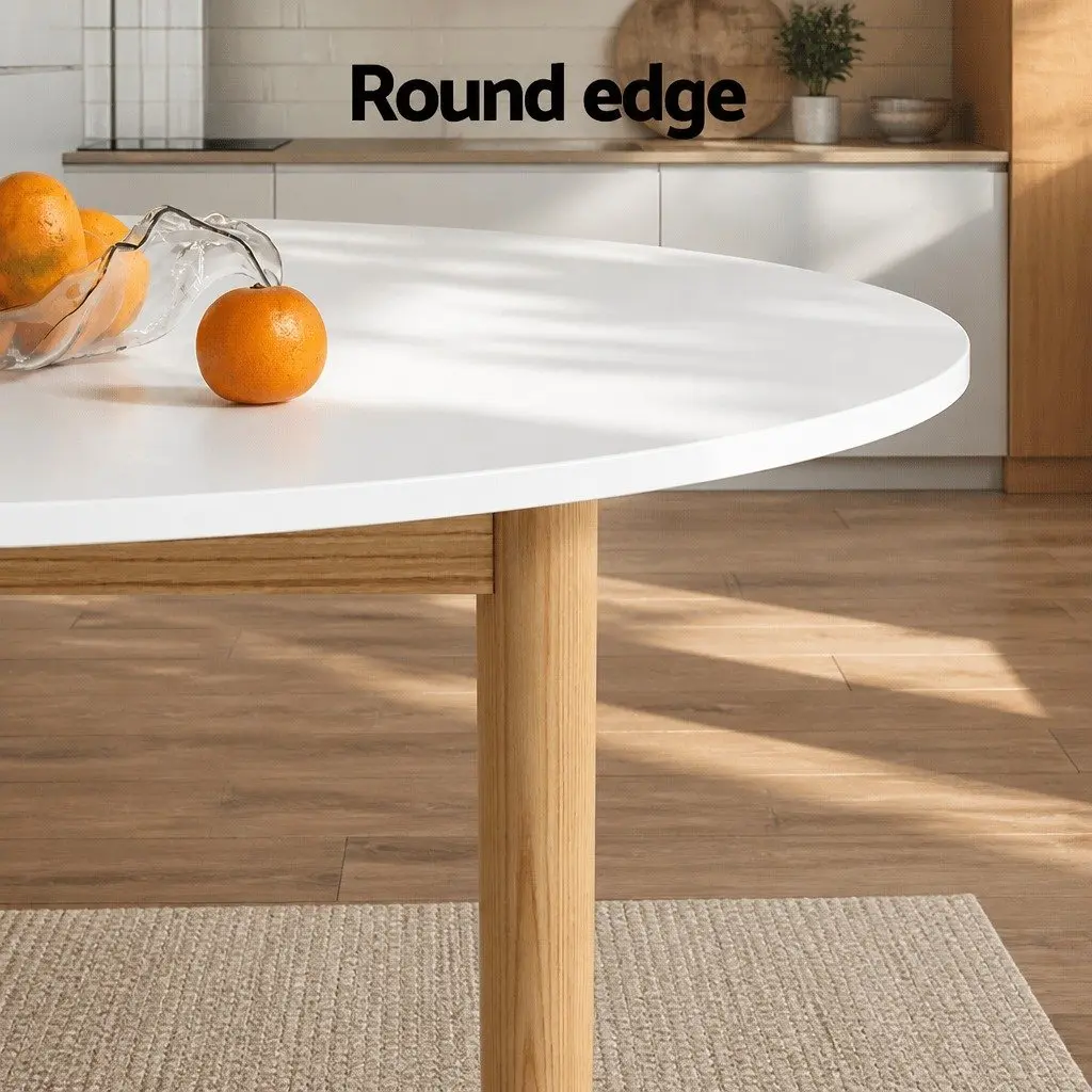 Nordic Style Round Dining Table 108CM in White