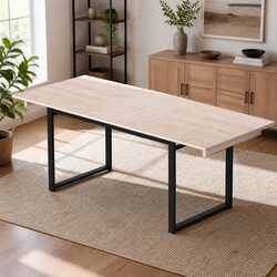 Warm Extendable Dining Table 140-200cm Natural Wood