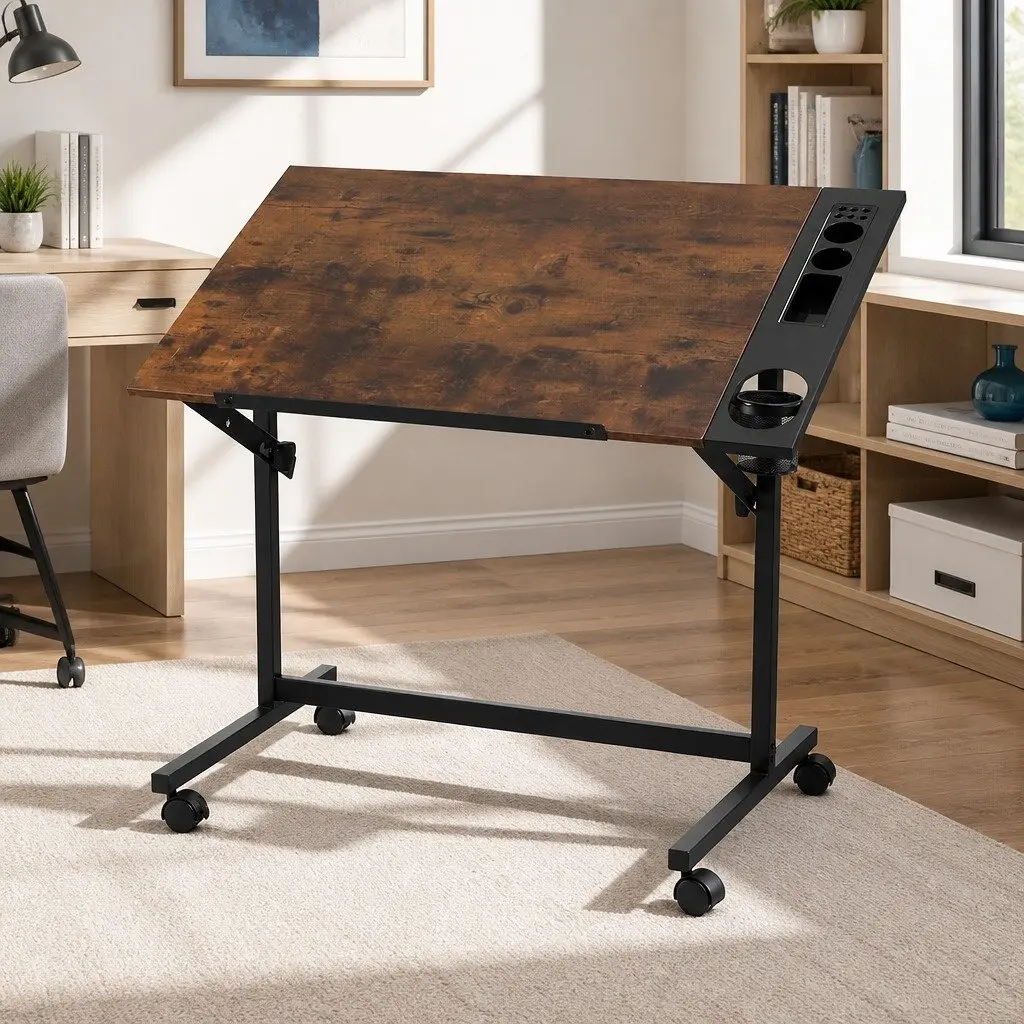 Adjustable Drafting Table with Removable Tray