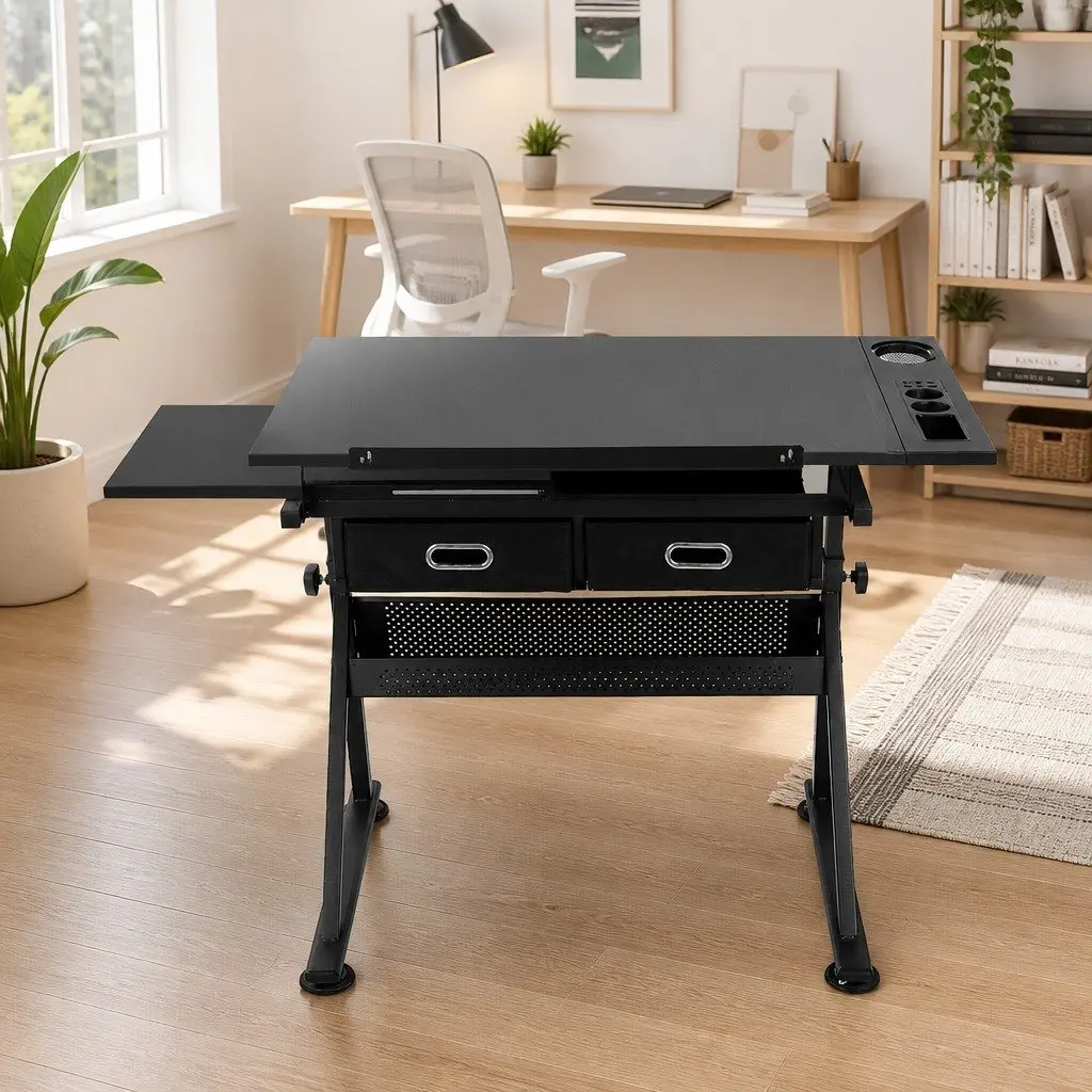 Adjustable Drawing Desk and Stool Set for Artists