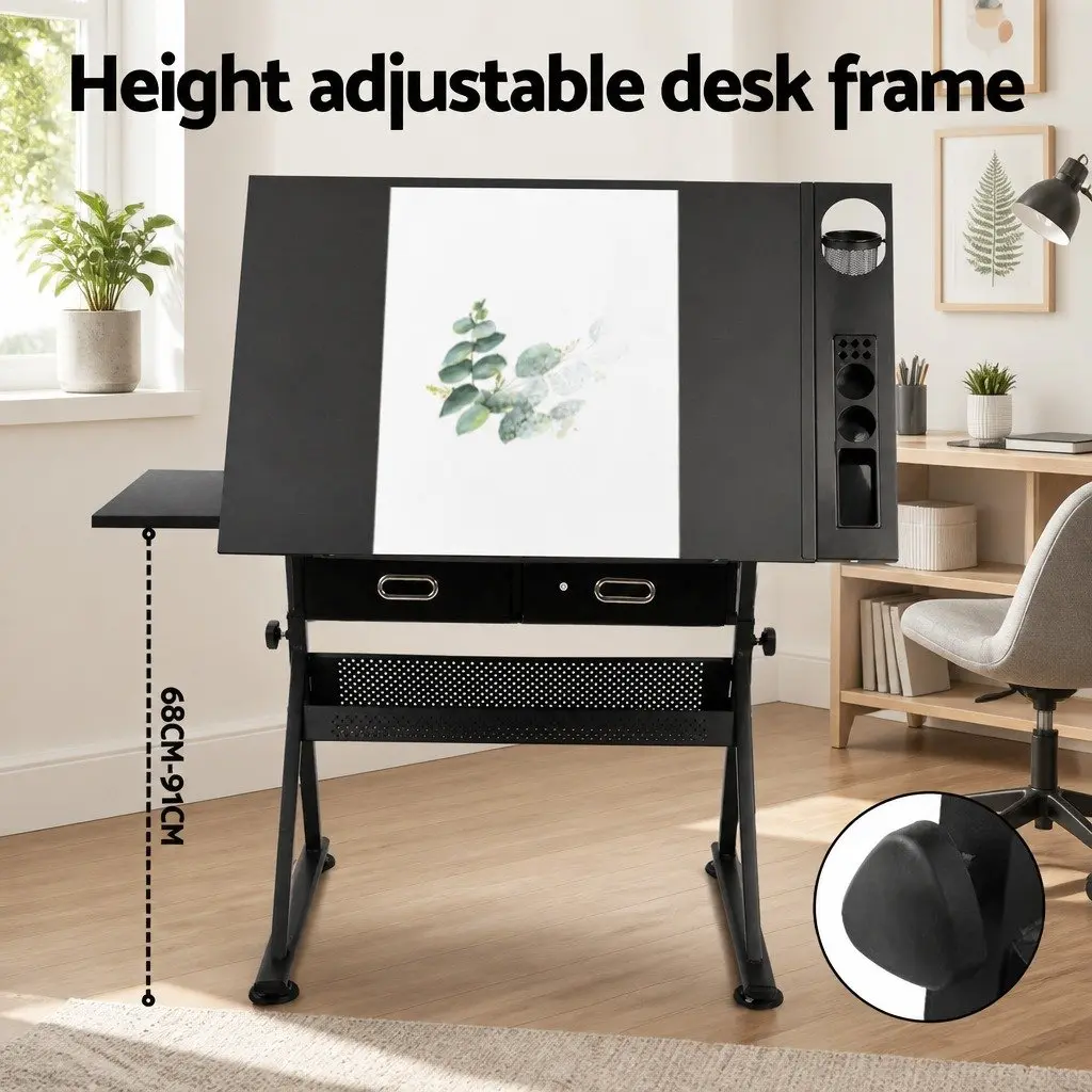 Adjustable Drawing Desk and Stool Set for Artists