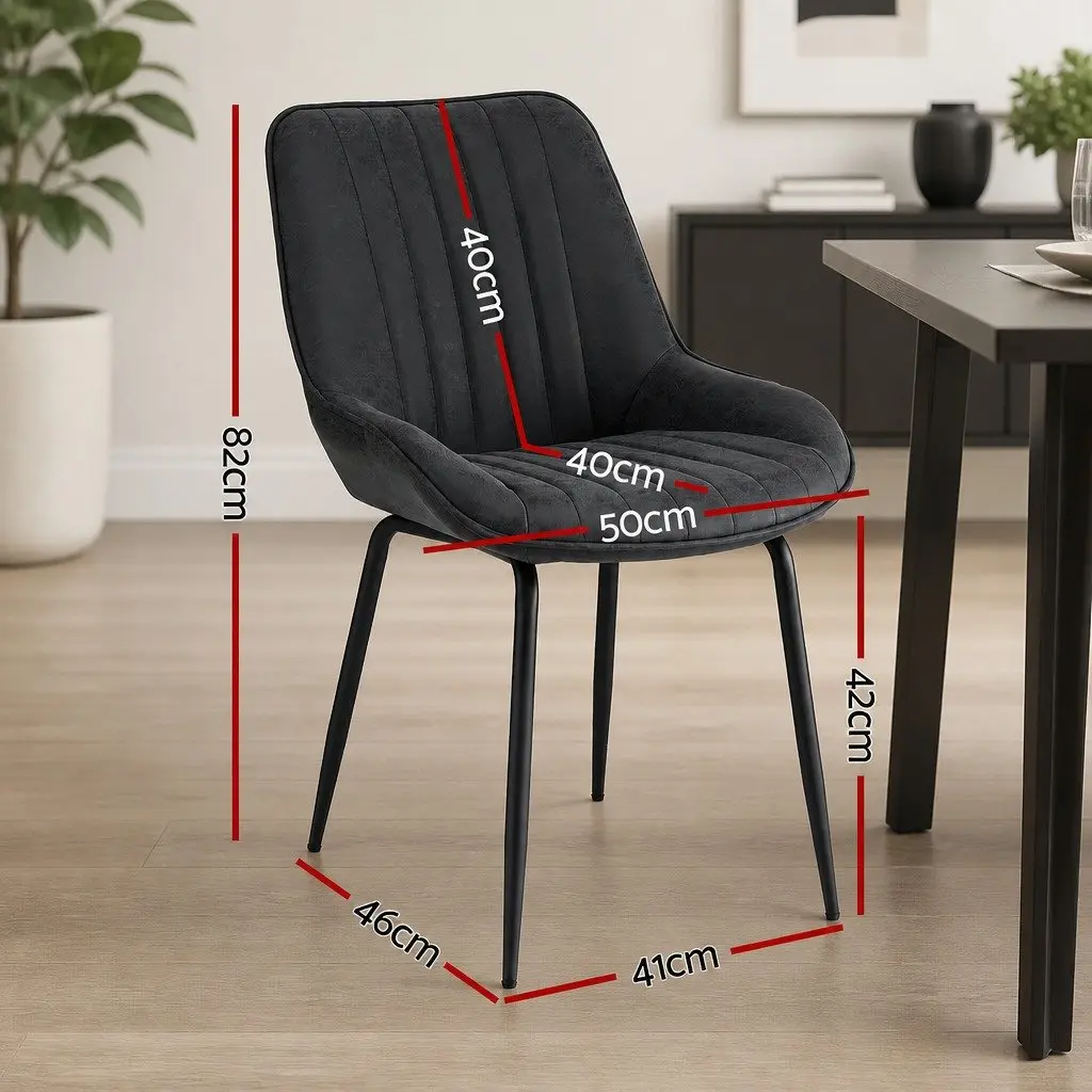 Dining Set Foldable Gateleg Table 5pcs Black White MDF PU Leather