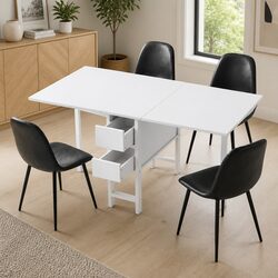 5-Piece Foldable Dining Table and Chairs Set