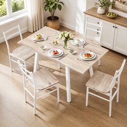 5-Piece Foldable Dining Table and Chairs Set