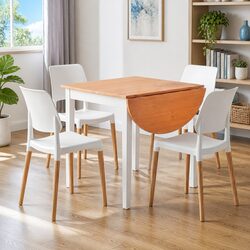 Inviting Drop-Leaf Dining Table and Chairs Set