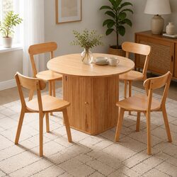 Reliable 4-Seater Dining Set with Sturdy Design