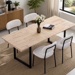 Elegant Extendable Dining Table Set with 4 Chairs