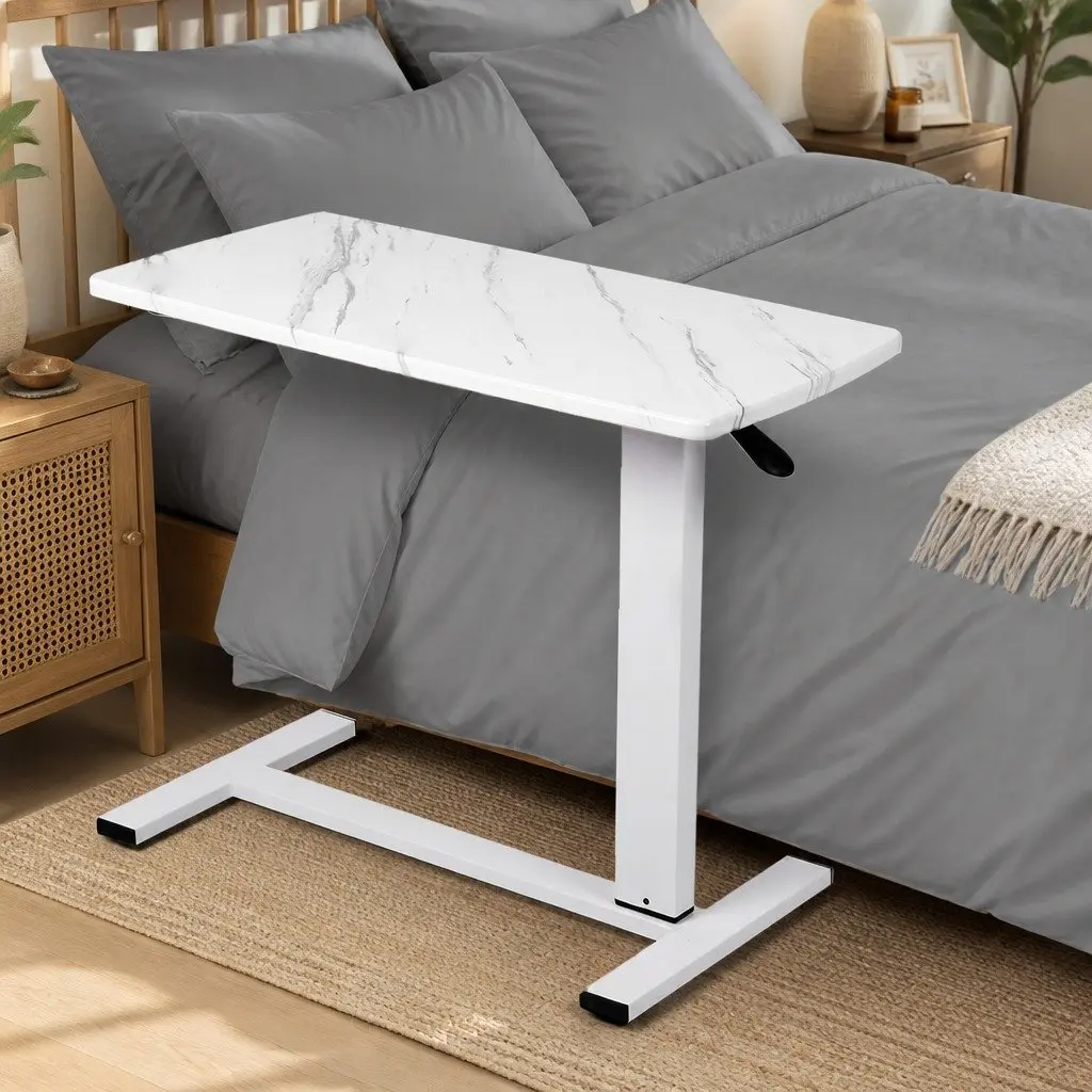 Height Adjustable Sofa Bed Side Table with Wheels