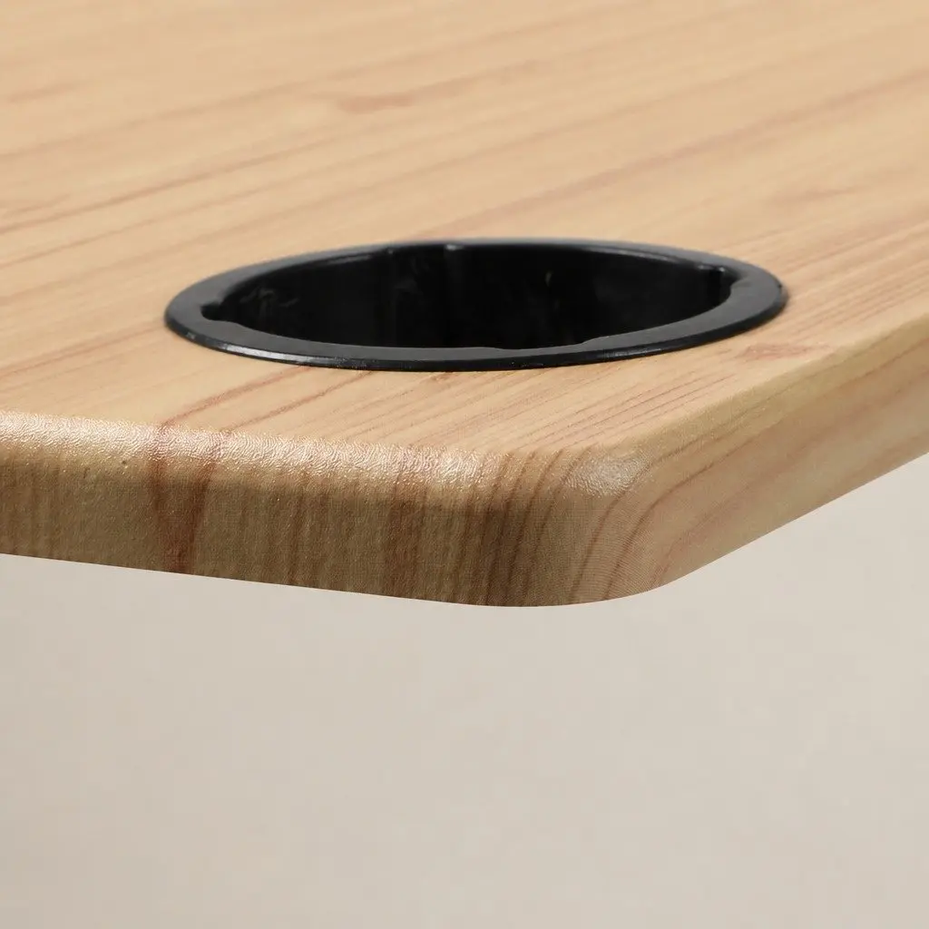 Height Adjustable Oak Standing Desk with USB Ports
