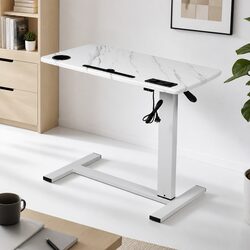 Height Adjustable Gas Lift Standing Desk 65-93cm White
