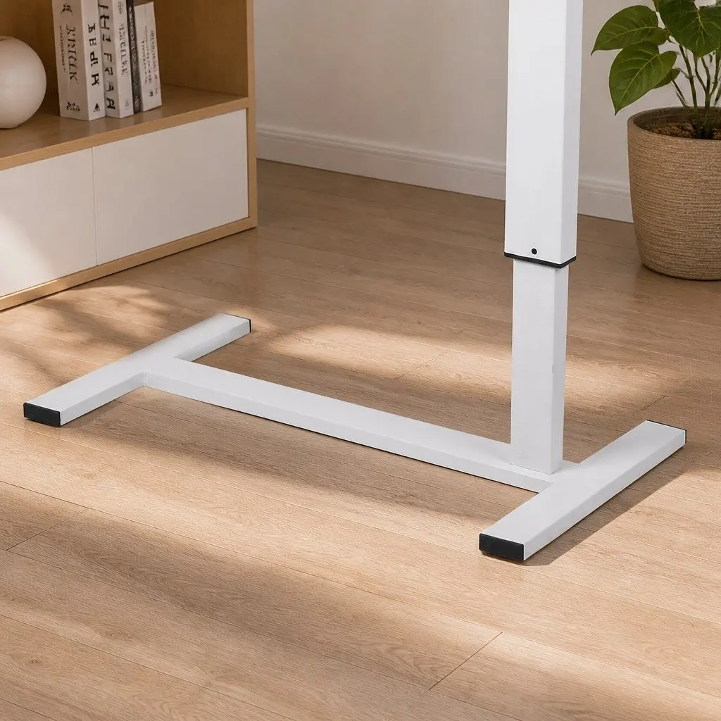 Height Adjustable Gas Lift Standing Desk 65-93cm White