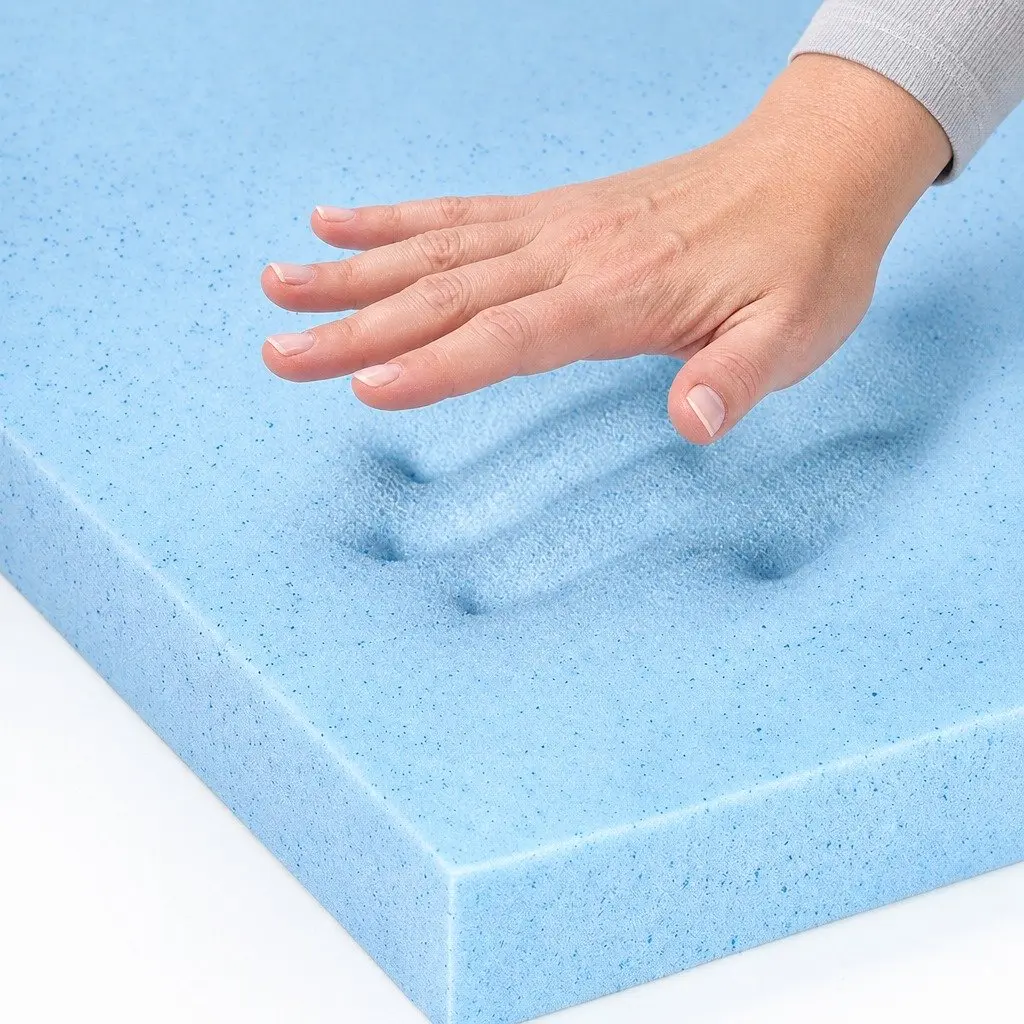 Memory Foam Mattress Topper Cool Gel Infused 5cm Queen Bamboo Fabric