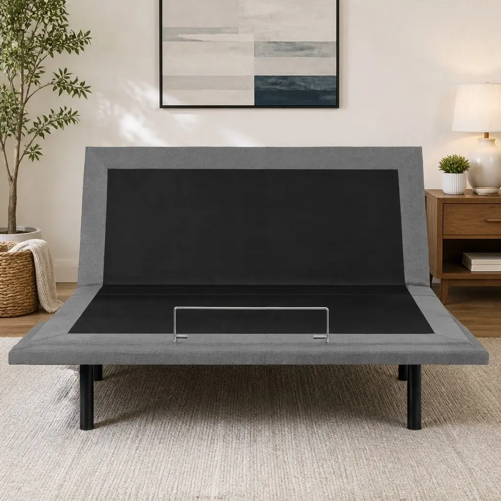 Electric Adjustable Bed Frame King Size Black Wireless Remote Zero Gravity