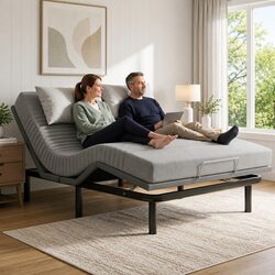 Queen Adjustable Electric Bed Frame with 15cm Memory Foam Mattress