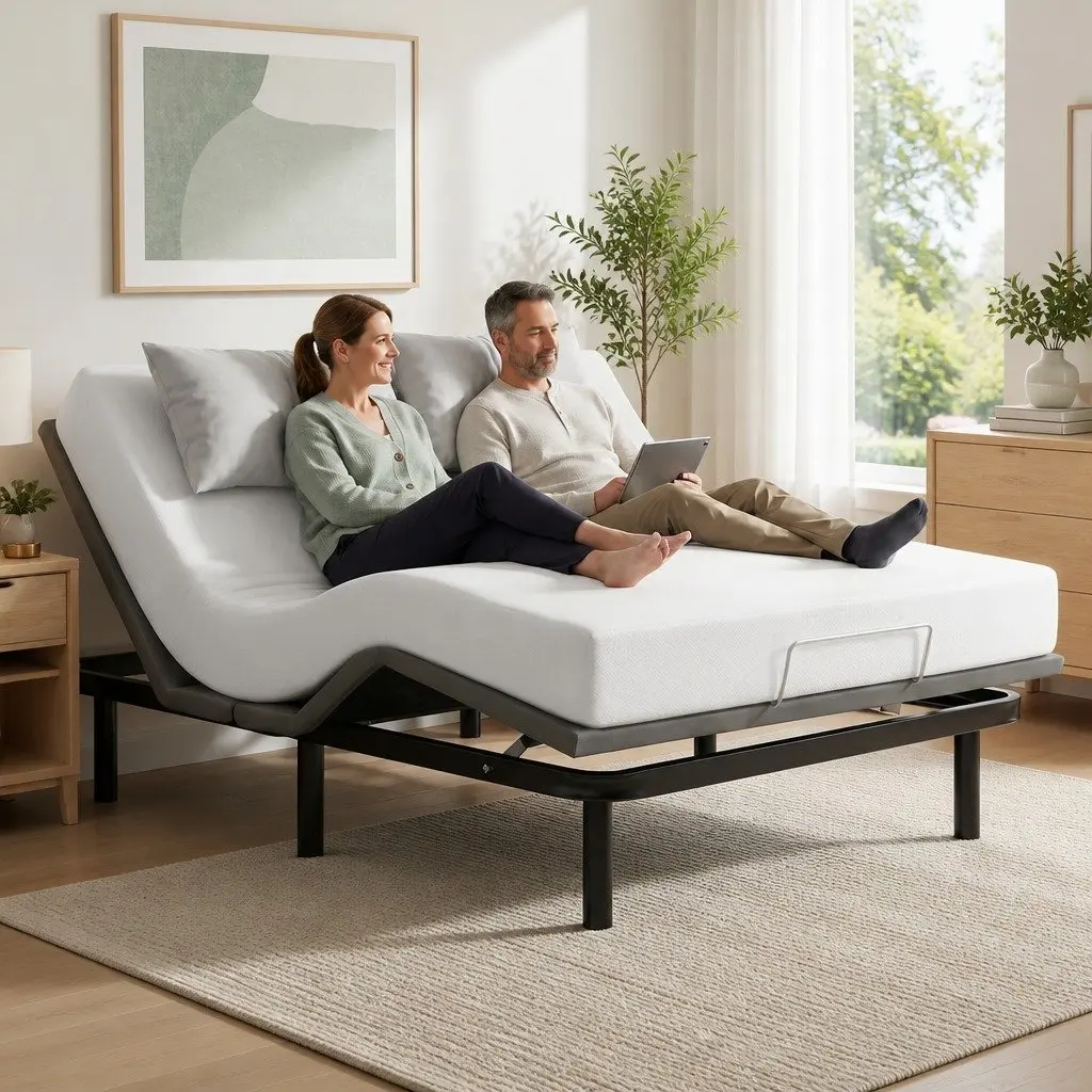 Queen Electric Adjustable Bed Frame with Mattress