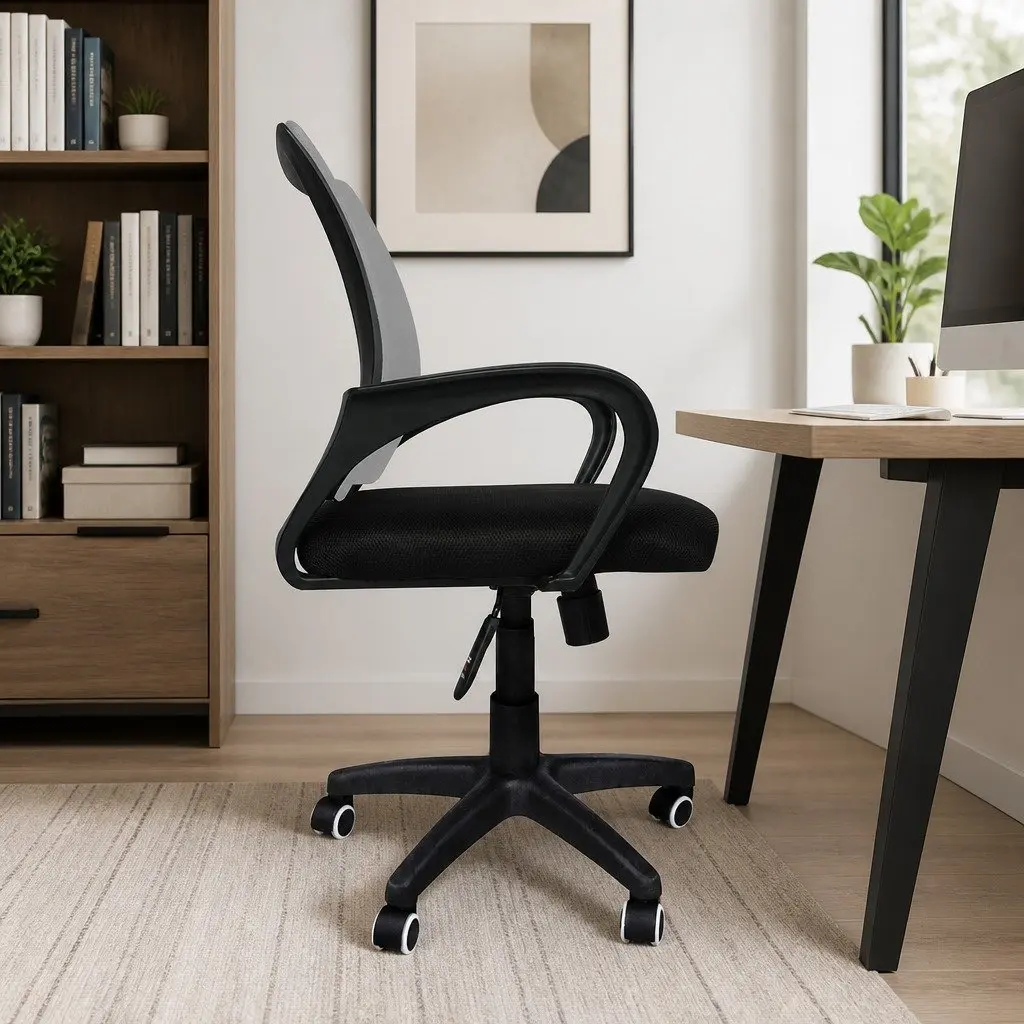 Ergonomic Office Chair Mesh Back Adjustable Height Black or Grey