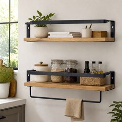 Industrial Floating Shelf Brackets for Wall Display