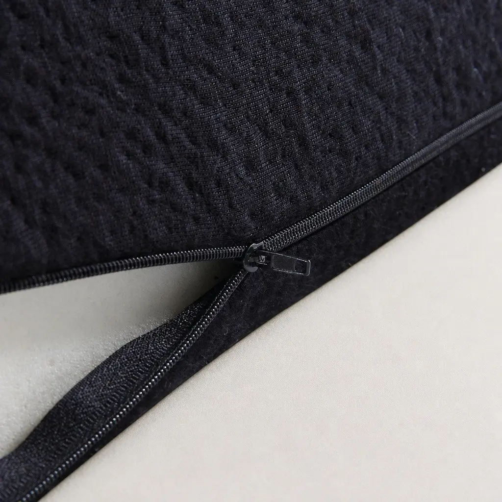 Memory Foam Wedge Pillow Cool Gel Black 61x61x30cm Bamboo Fibre Cover