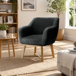 Charcoal Accent Armchair with High Resilience Foam