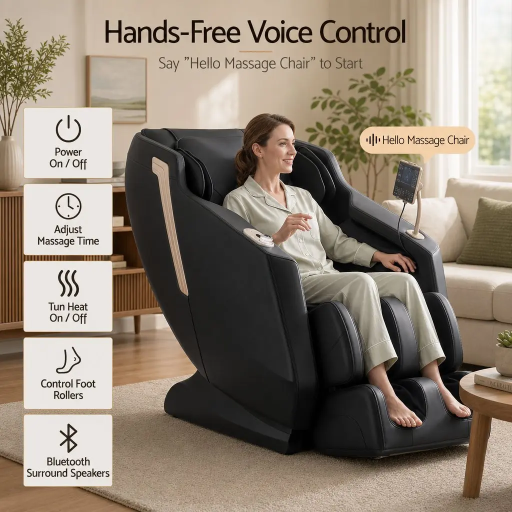 Massage Chair Full Body Zero Gravity Recliner Black PU Leather 24 Airbags