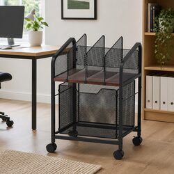 Compact Mobile Filing Cabinet with Locking Wheels