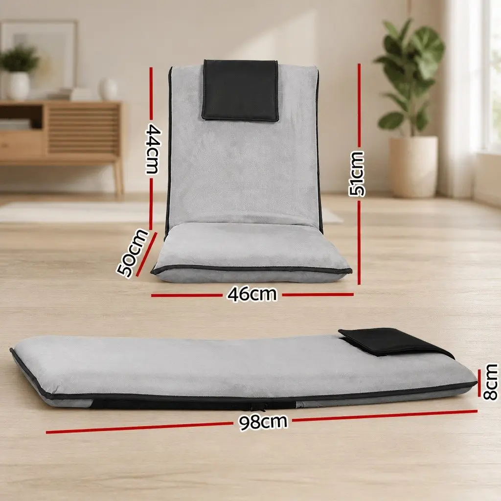 Adjustable Grey Lounge Sofa Bed for Comfort and Relaxation