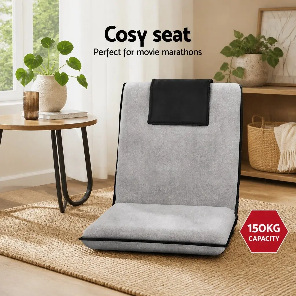 Adjustable Grey Lounge Sofa Bed for Comfort and Relaxation