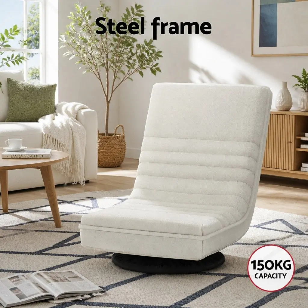 Floor Lounge Chair with Round Coffee Table Side End Charging Station Living