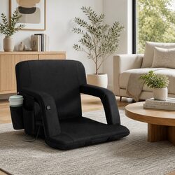 Heated Floor Lounger Recliner Sofa Bed with 5 Positions