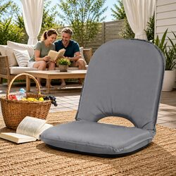 Cozy Grey Foldable Lounge Sofa Chair for Any Space