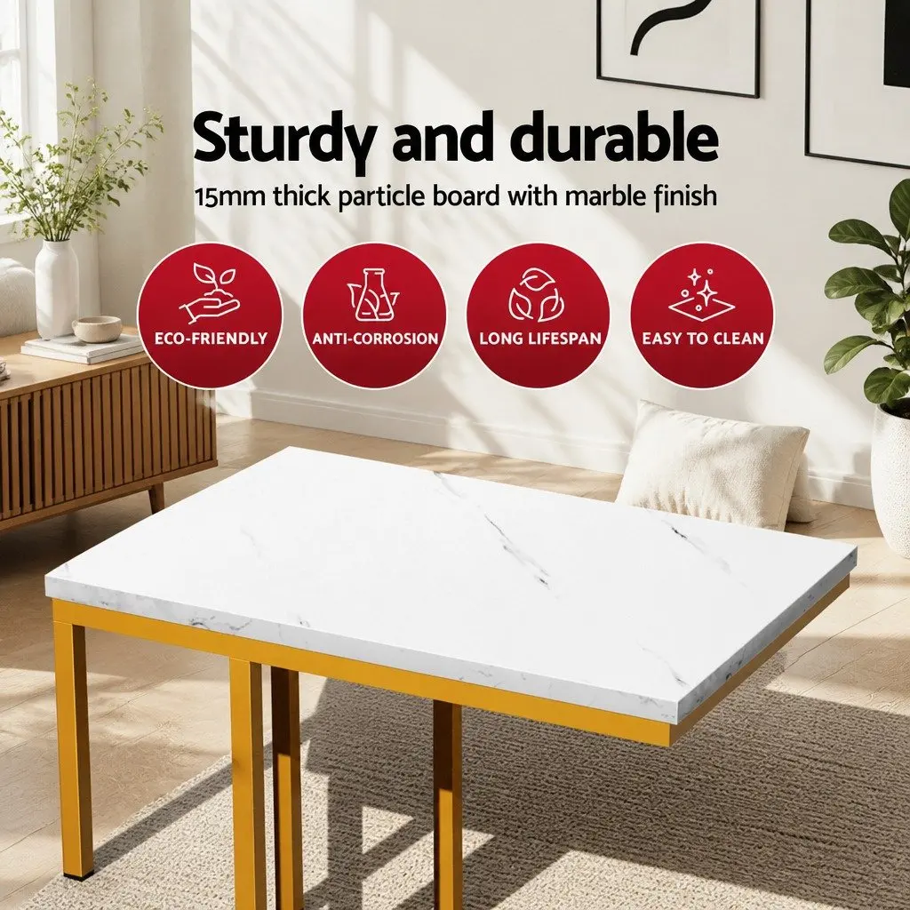 Floor Lounge Sofa Bed Chair Green Corduroy 2-Seater with Adjustable Backrest and C-Shaped Marble Effect Side Table
