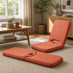 Adjustable 5 Position Floor Chair in Orange