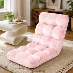 Pink Adjustable Recliner Lounge Sofa Chair with 14 Positions