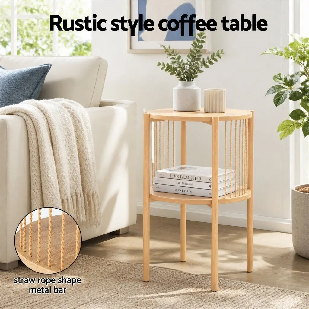 Folding Swivel Floor Lounge Chair with 2-Tier Side Table