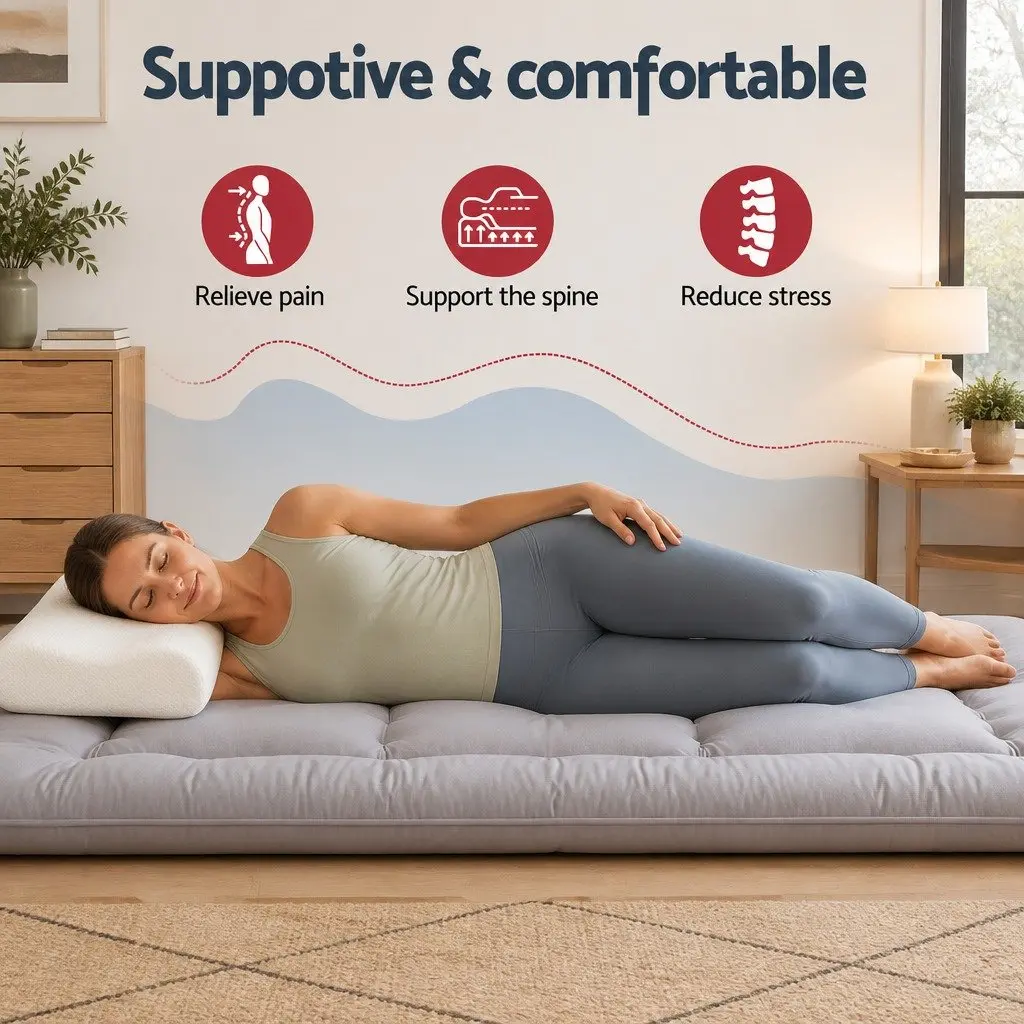 Floor Mattress Foldable 10cm Thick Grey Microfibre