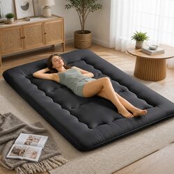 Comfortable 10cm Double Floor Mattress with Washable Cover