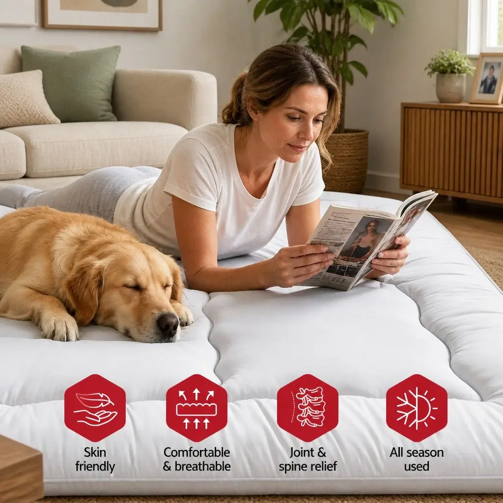 Double Size Japanese Floor Mattress 10cm Futon in Grey