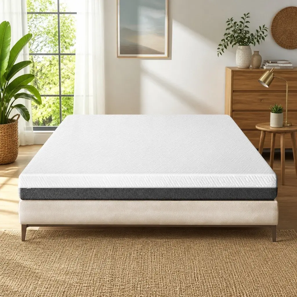 Double Mattress Cool Gel Memory Foam 15cm Egg Crate Soft Support Removable Washable Cover