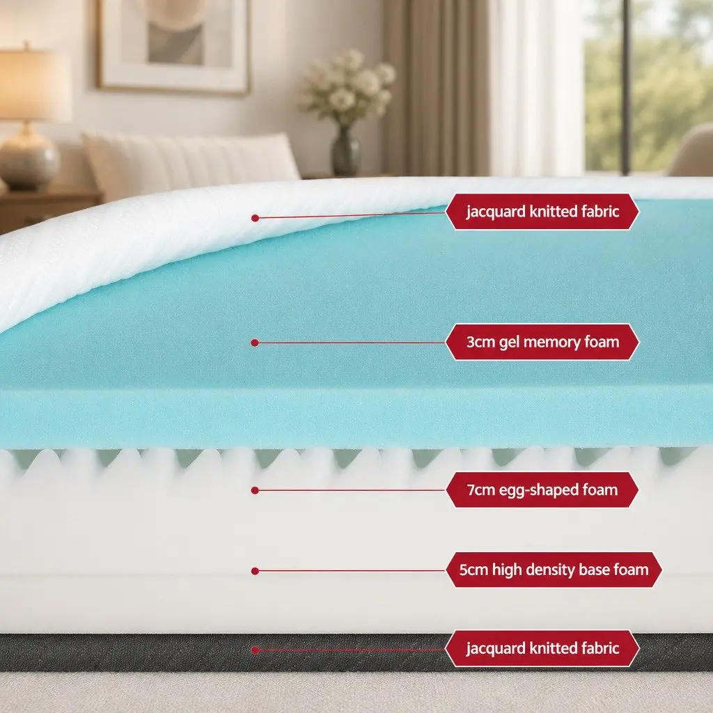 Queen Memory Foam Mattress 15cm with Cooling Gel