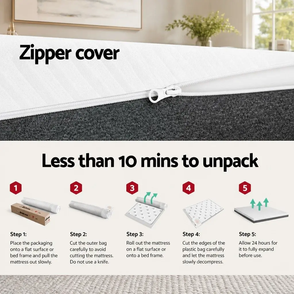 Queen Memory Foam Mattress 15cm with Cooling Gel