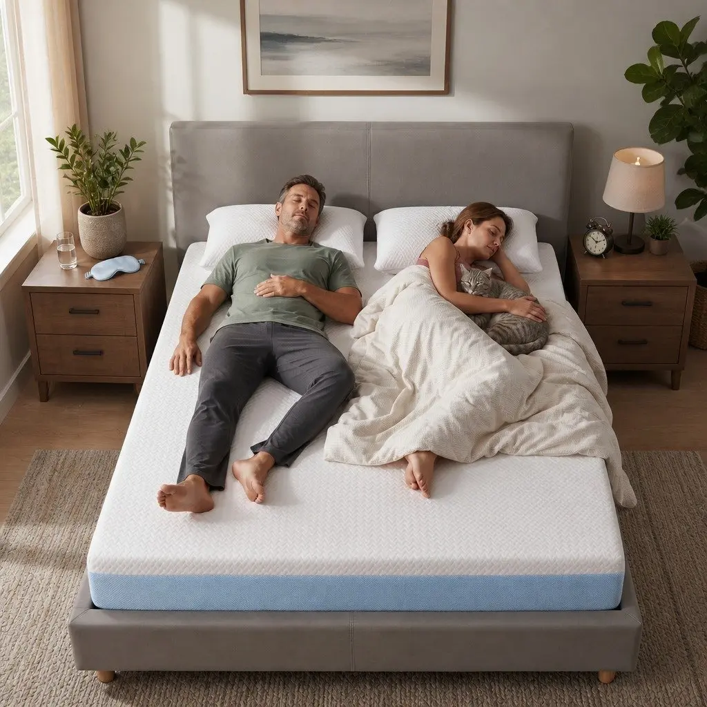 Double Memory Foam Mattress 22cm Cooling Gel Medium Firm