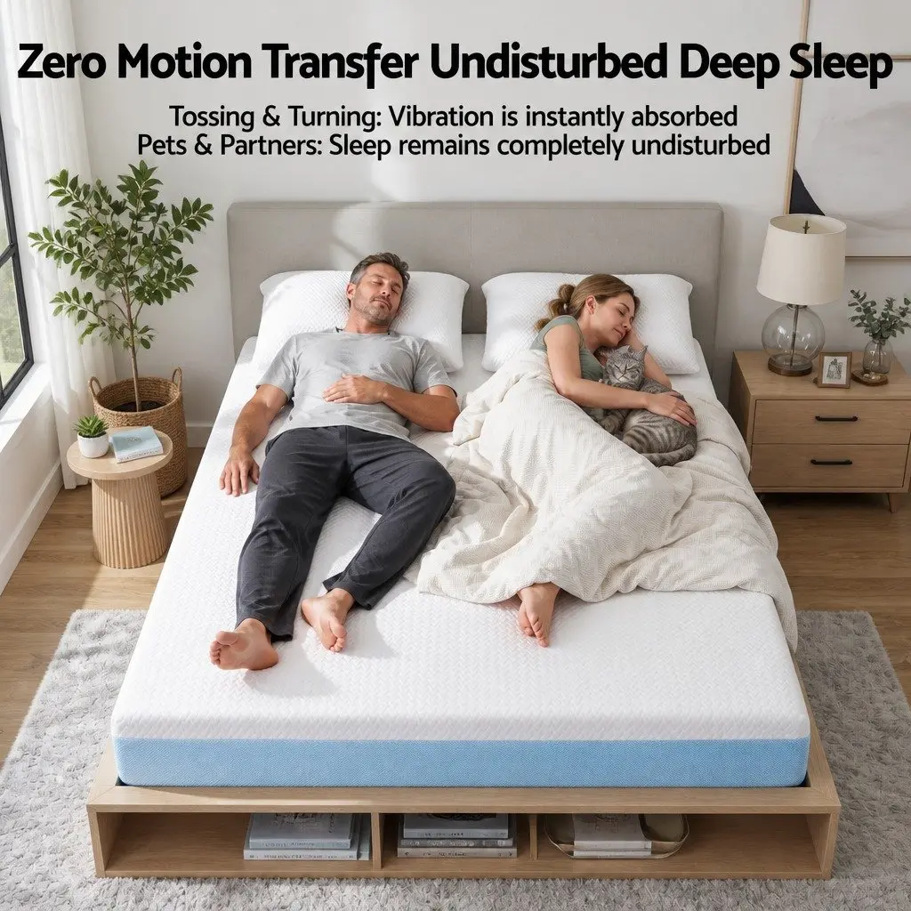 Queen Memory Foam Mattress 22cm Cooling Gel Topper