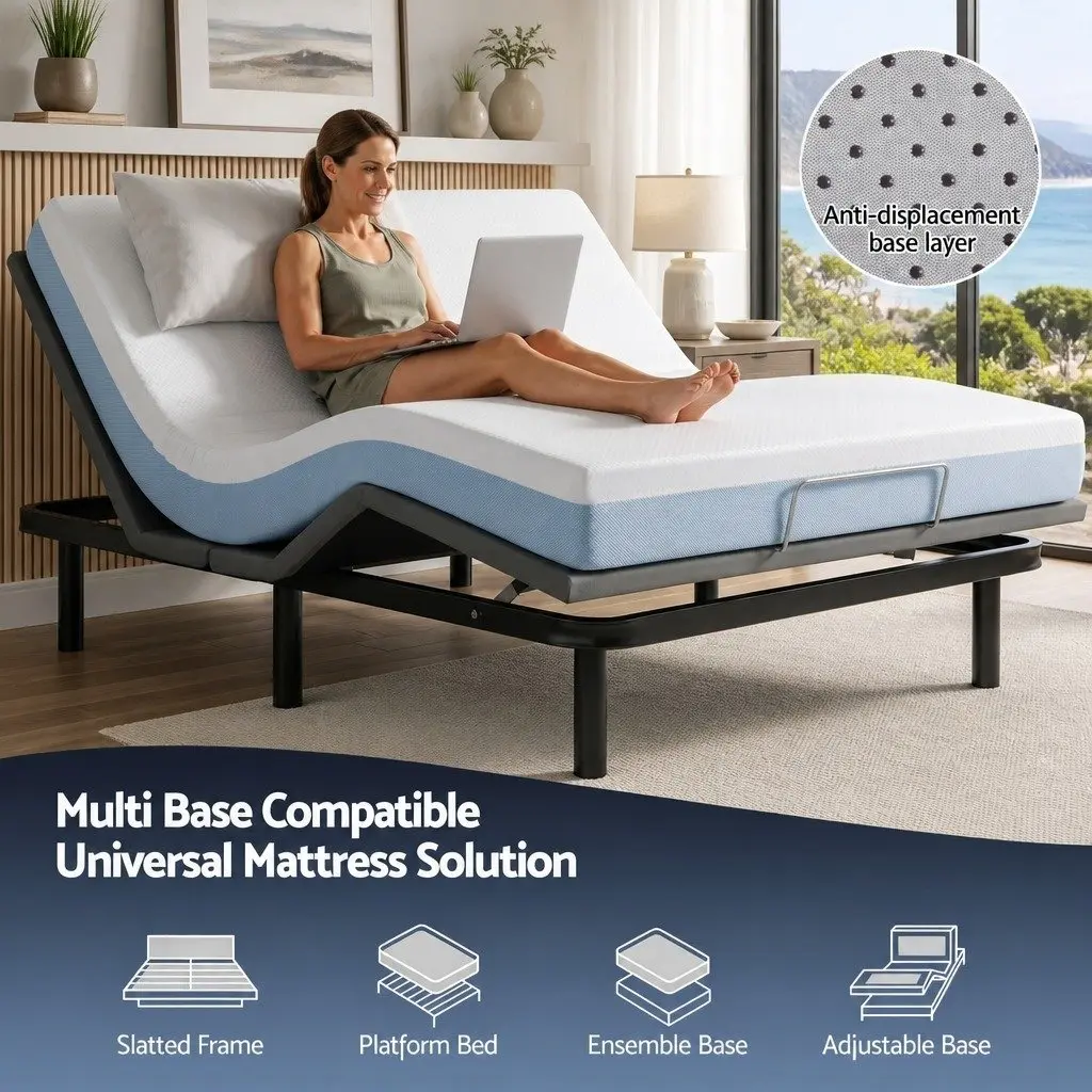 Queen Memory Foam Mattress 22cm Cooling Gel Topper