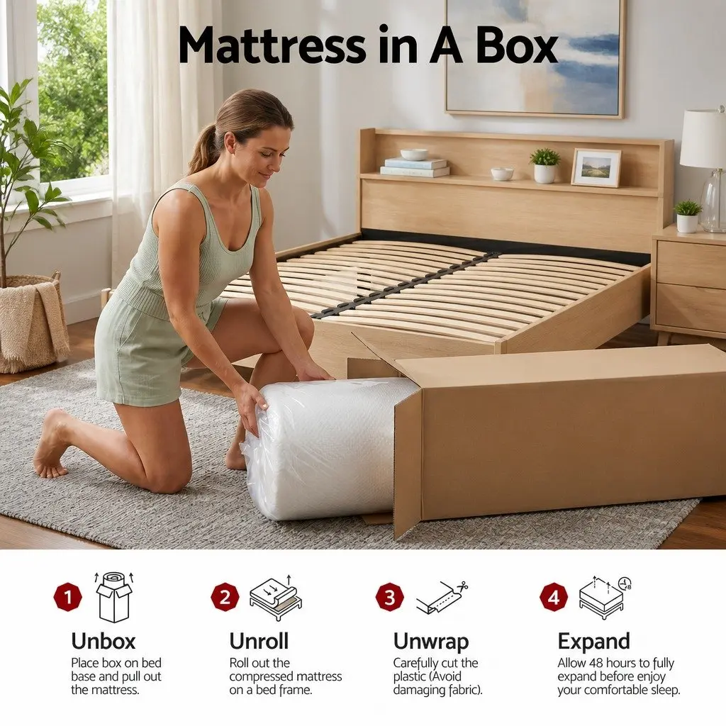 Queen Memory Foam Mattress 22cm Cooling Gel Topper